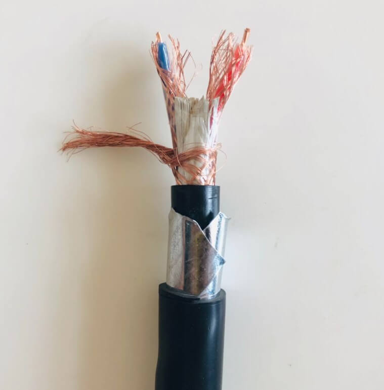 Низковольтный инструментальный кабель сечением 0,75 мм2, многопарная витая медная лента, экранированная стальная лента STA, бронированный огнестойкий инструментальный кабель