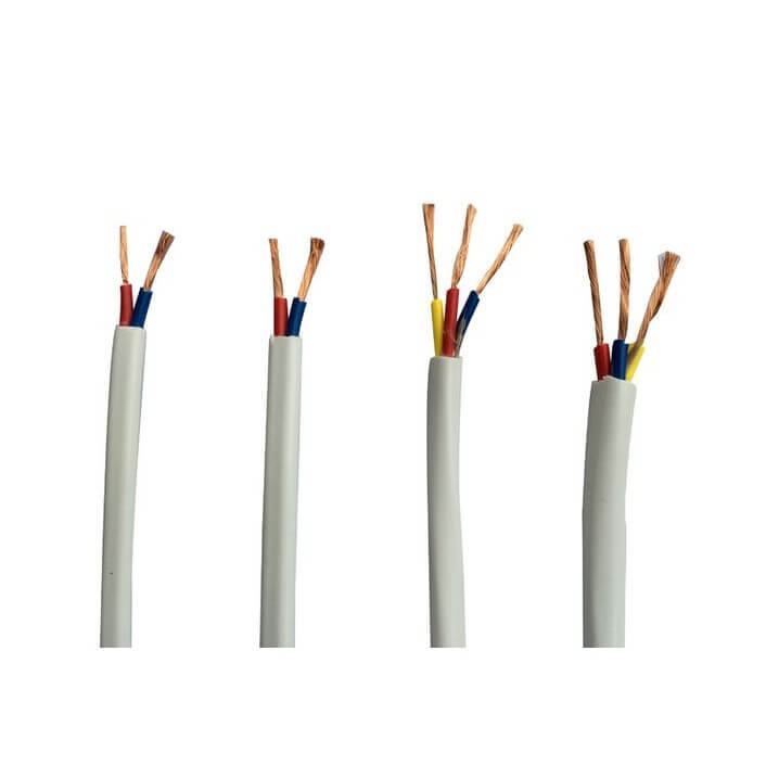 300/500 В, 2-жильный гибкий кабель диаметром 1 мм, с ПВХ-изоляцией, с ПВХ-оболочкой, 18 AWG, кабель низкого напряжения