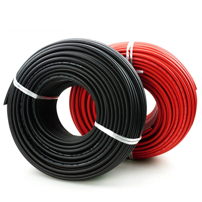 Гибкий черный, красный солнечный кабель, одножильный, двухжильный, 6 мм2, электрический солнечный кабель PV1-f для солнечной энергии, производитель более дешевой цены